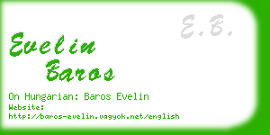 evelin baros business card